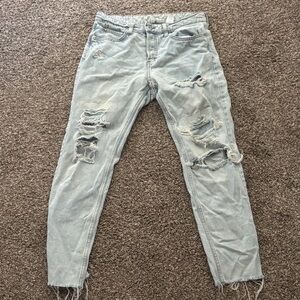 Charlotte Russe Light Blue Distressed Skinny Jeans